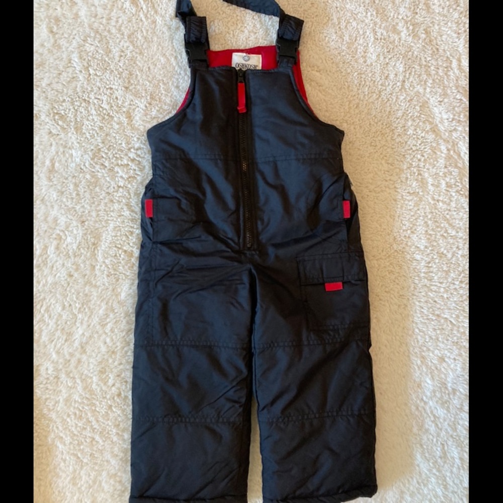 Osh Kosh B’Gosh Black Snow Bib Sz 3t